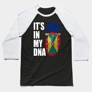 Grenadian And Nauruan Mix DNA Flag Heritage Baseball T-Shirt